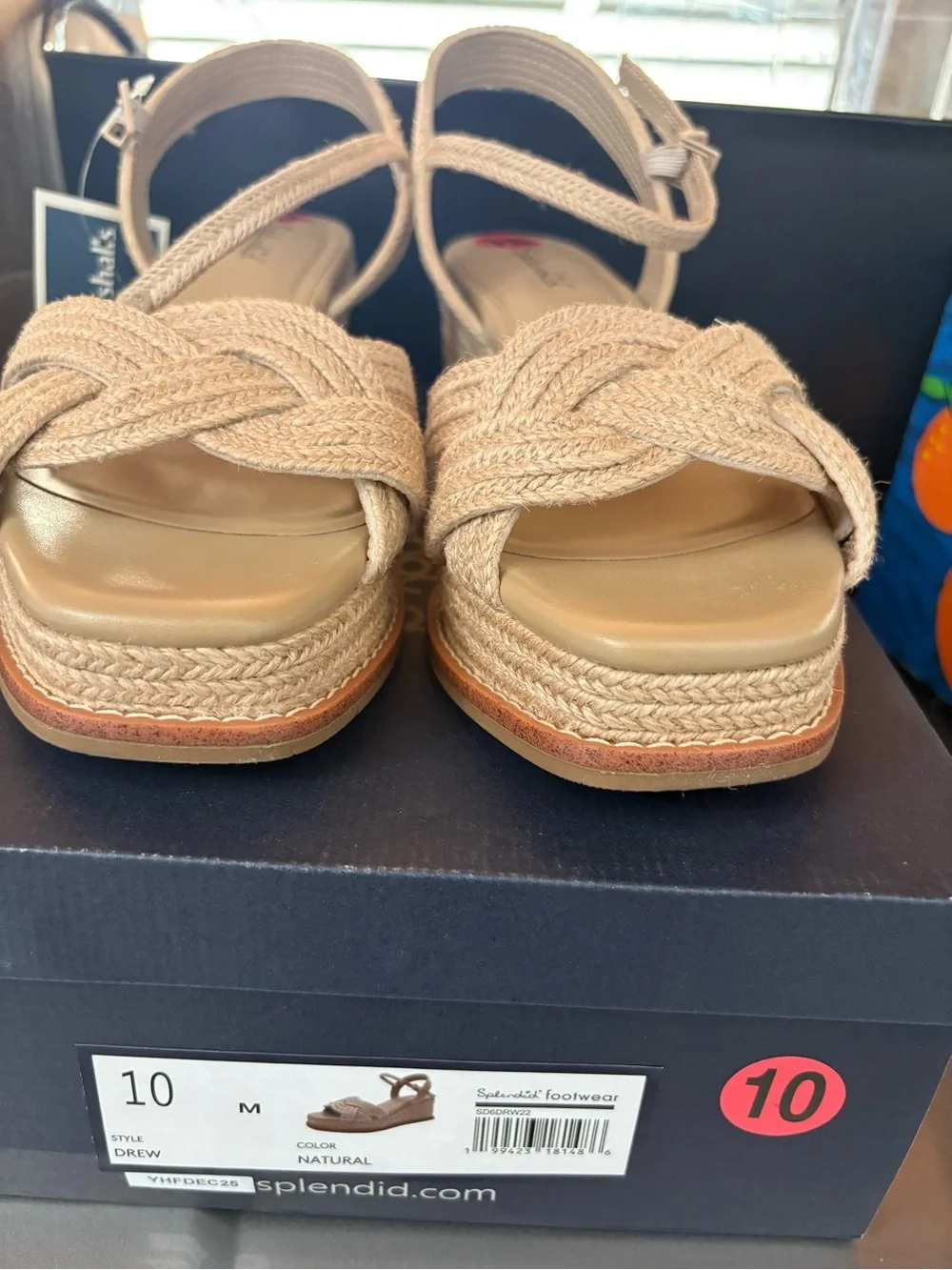 Splendid Natural Braided Espadrille Platform Sandals - Beige